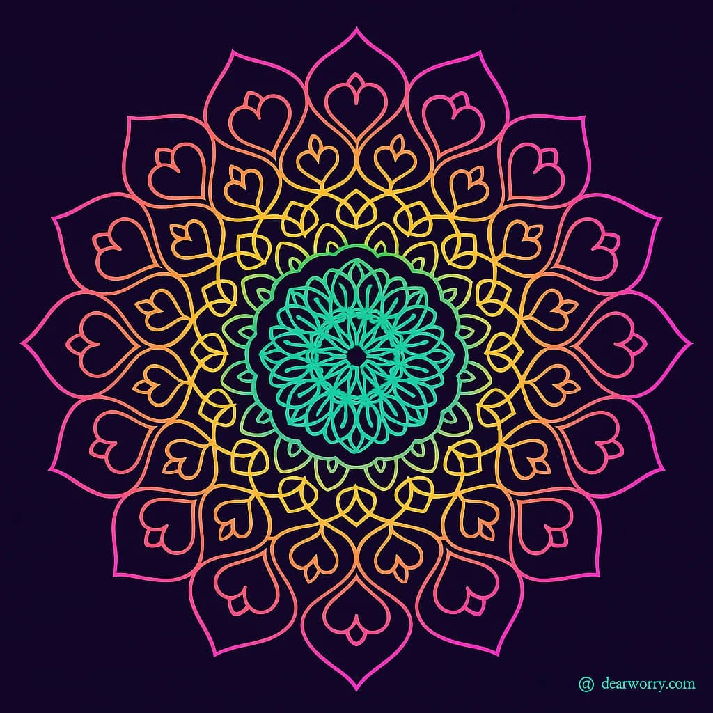 Beautiful intricate mandala design with geometric patterns